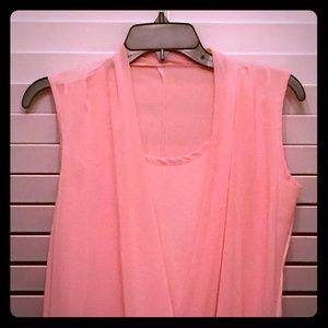 Brand new pink sleeveless blouse.